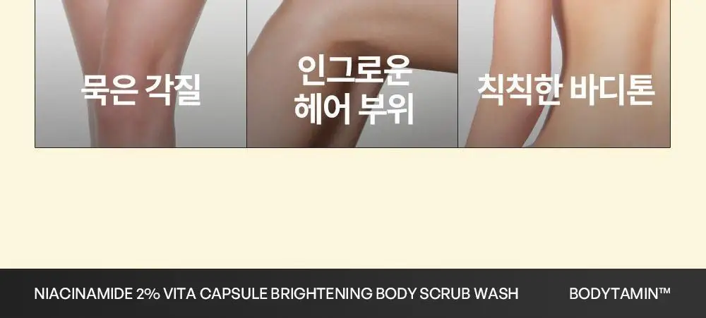 [NEW] 비욘드 바디타민 나이아신아마이드 B3 2% 비타 캡슐 브라이트닝 바디 스크럽 워시 500ml 상세페이지 17